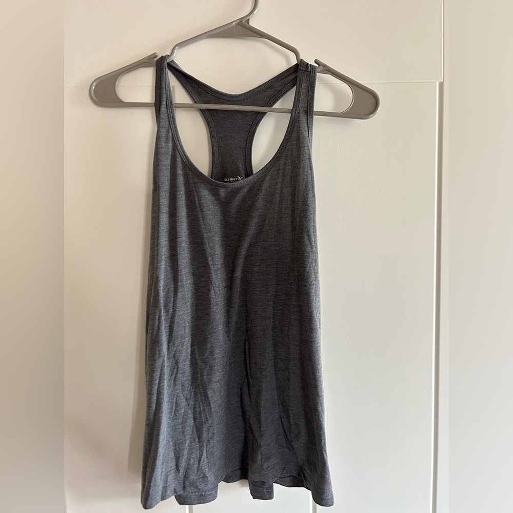Old Navy Gray Racerback Tank Top Size M